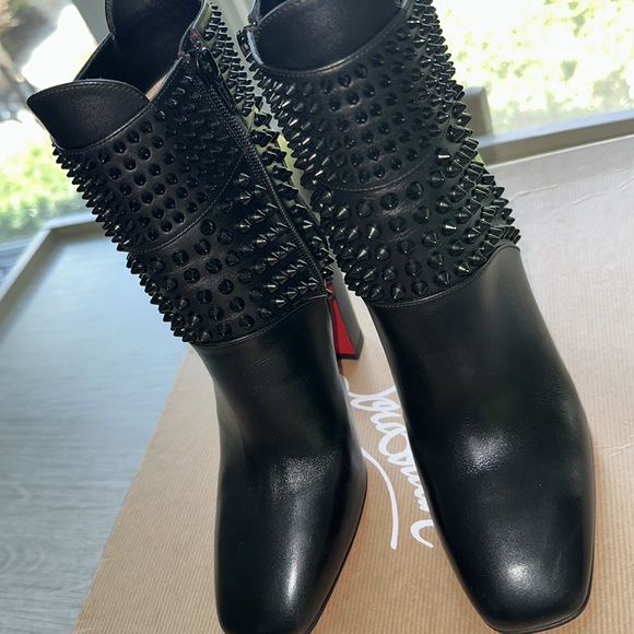 Christian Louboutin Black Studded Booties - Picture 7 of 7